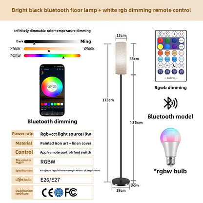 LED Floor Lamp High-end Bedroom Bedside Table Lamp RGB Bluetooth Dimming