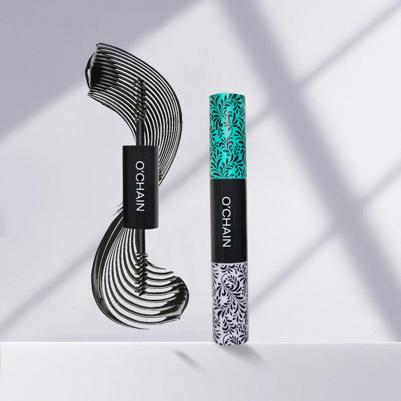 2-in-1 Double-Ended Mascara - Volumizing Base + Color Top Coat, Smudge-Proof