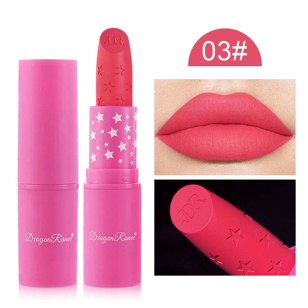 Velvet Matte Star Lipstick - Waterproof & Non-Stick Long Lasting Red Nude