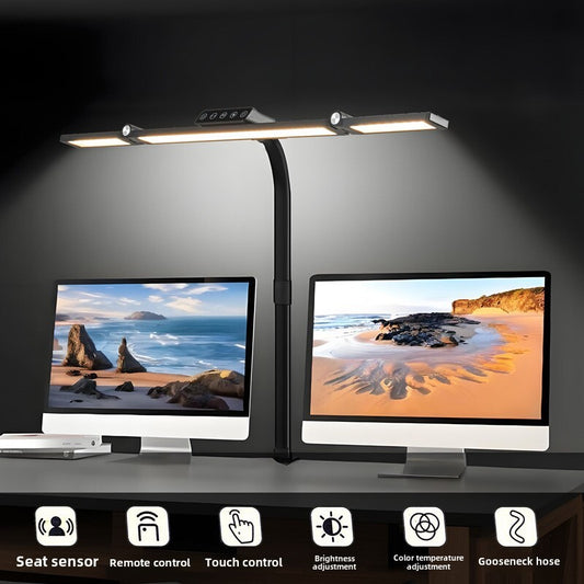 Adjustable LED Desk Lamp - Eye Protection & Remote-Controlled Lighting Solution