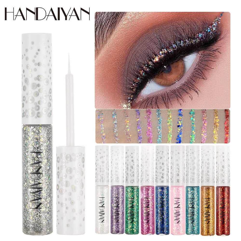 12pcs Glitter Eyeliner & Eye shadow Gift Set Metallic Liquid Liners Shimmer