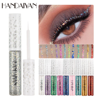 12pcs Glitter Eyeliner & Eye shadow Gift Set Metallic Liquid Liners Shimmer