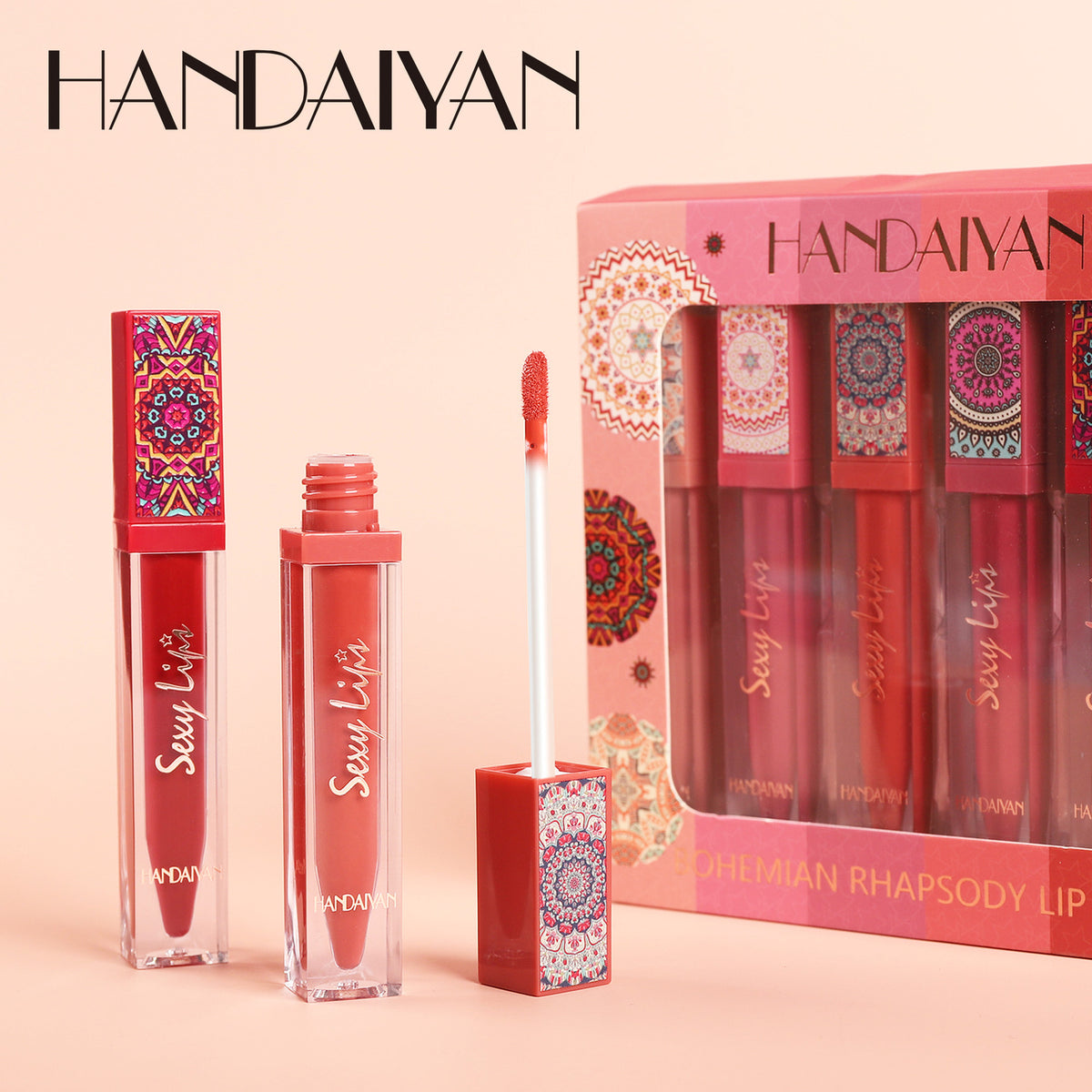 Bohemian Matte Liquid Lipstick Set - Velvet Long Lasting Non-Stick Lip Gloss