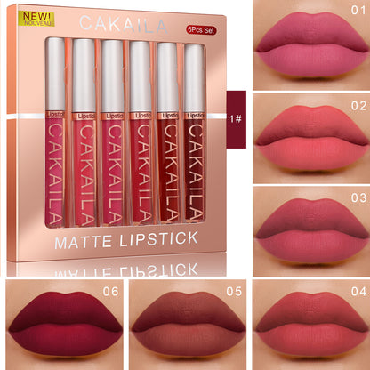 10 Colors Velvet Matte Liquid Lipstick Waterproof Non-Stick Lip Gloss Gift Set