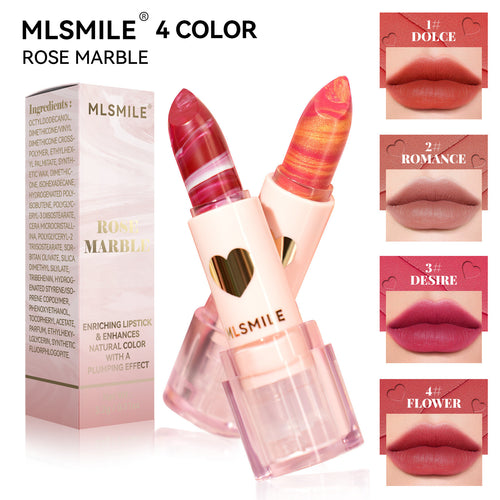 Marble Matte Lipstick 4 Colors Velvet Matte Finish Moisturizing and Long Lasting