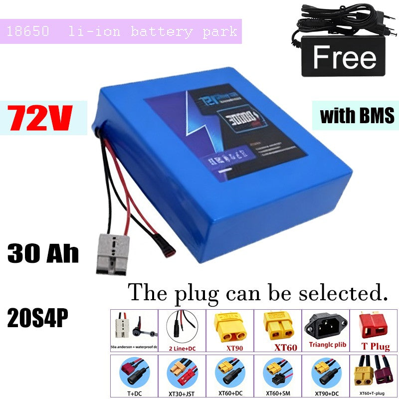 72V 30Ah 20S4P Li-ion Battery Pack with Enclosure for E-Bike
