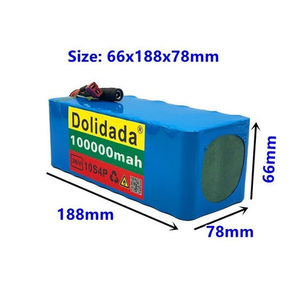 36V 100Ah 10S4P High-Power Li-ion Battery Pack for E-Bike Motorcycle