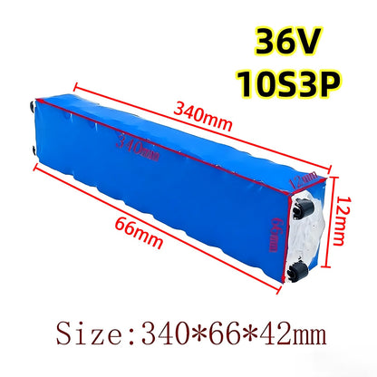 36V 30Ah 10S3P Li-ion Battery for 300-500W Electric Scooter E-Bike