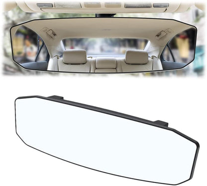 Car Rear View Mirror 12Inch HD Wide Angle Extended Curved Mirror Convex Rearview