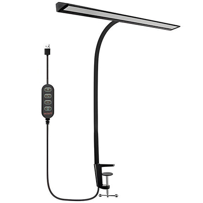 LED Dual Head Reading Desk Lamp Folding Swing Arm Desk Lamp with Clamp