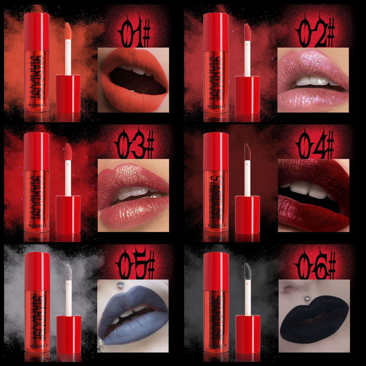 Pearl Glitter One-Swipe Lipstick Shine Matte Velvet Long Lasting Lip Gloss