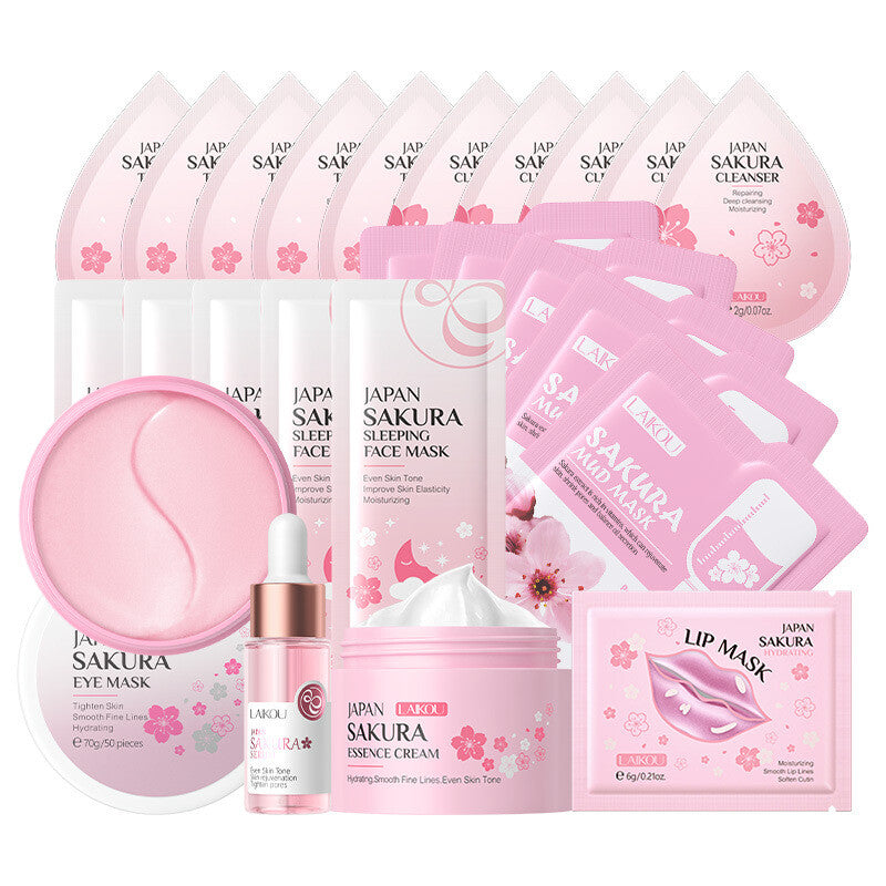 Skin Care set Skin Masks Cleansing Device Eye Mask Essence Cleanser Hand Cream
