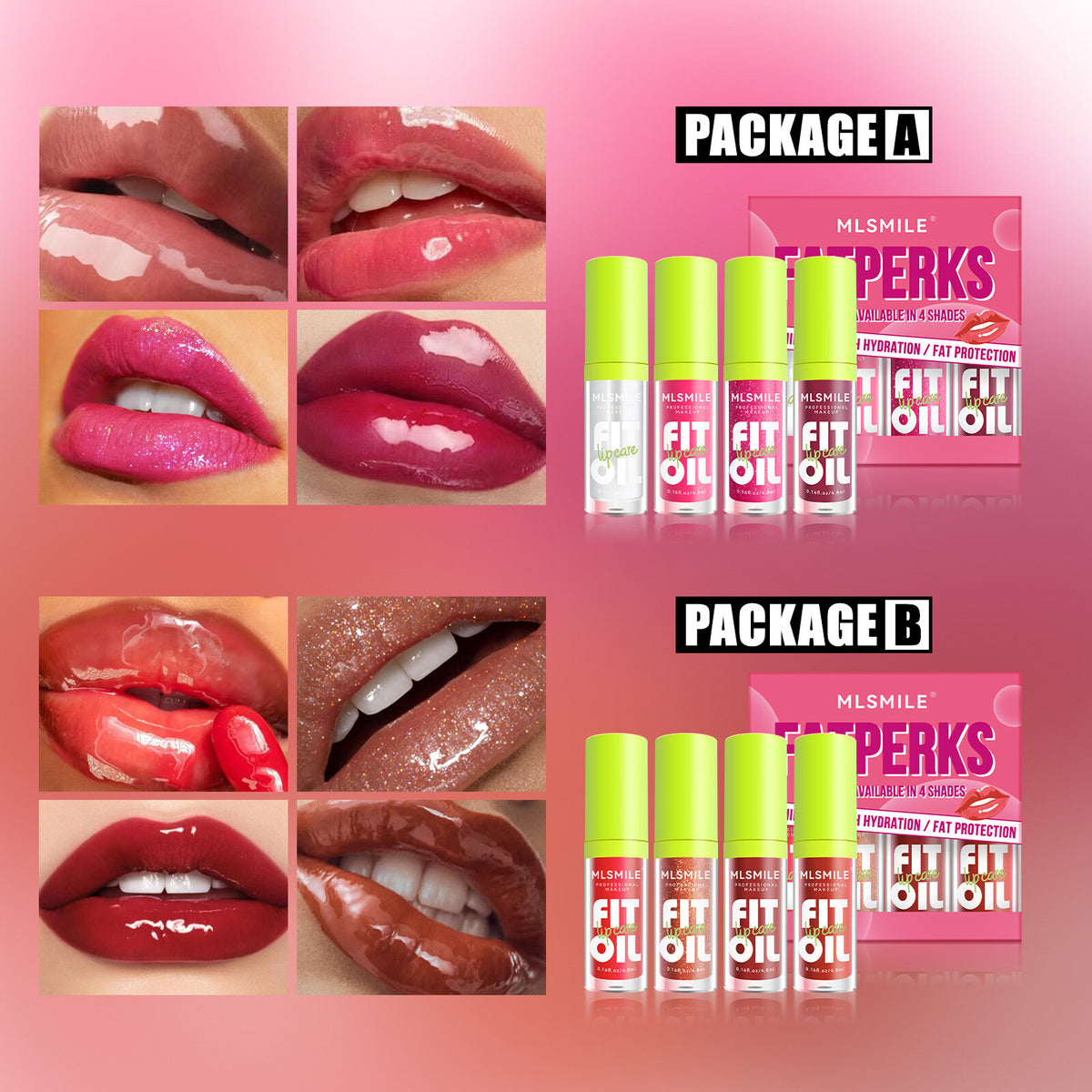 8 Color Lip Gloss Lip Oil Lip Glaze Moisturizing Mirror Long-lasting Pearl Beep