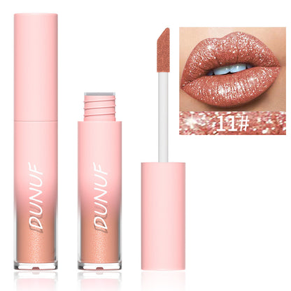 18-Color Diamond Lip Gloss - Glitter Shine, Waterproof, Long Lasting Vagen