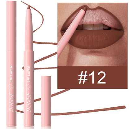 12 Colors Lip Liner Pencils - Velvet Matte Lipstick Beginner Friendly Waterproof