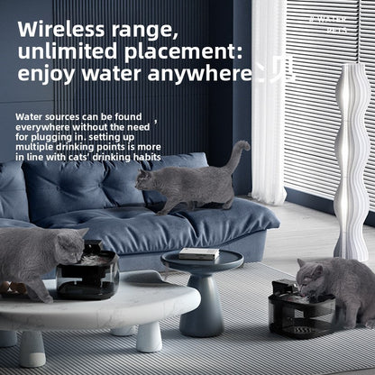 PetFlow Rechargeable Cat Dog Water Dispenser, Cordless Auto Flow