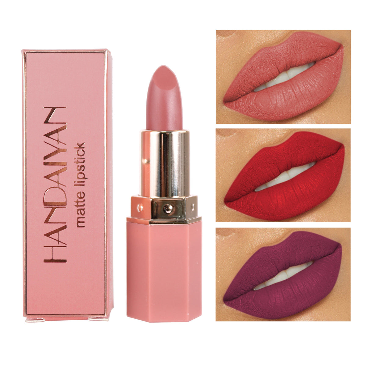 6 Colors Matte Lipstick Color Makeup Waterproof Moisturizing Long Lasting