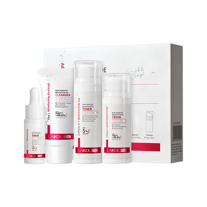 Skin Care Sets 4pcs Gift Box Niacinamide Toner Serum Cream facial cleanser