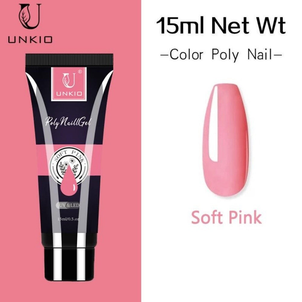 15ml Nude Quick Extension Poly Nail Gel Soak Off Nail Art Gel Acrylic Gel Polish