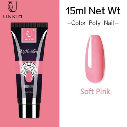 15ml Nude Quick Extension Poly Nail Gel Soak Off Nail Art Gel Acrylic Gel Polish