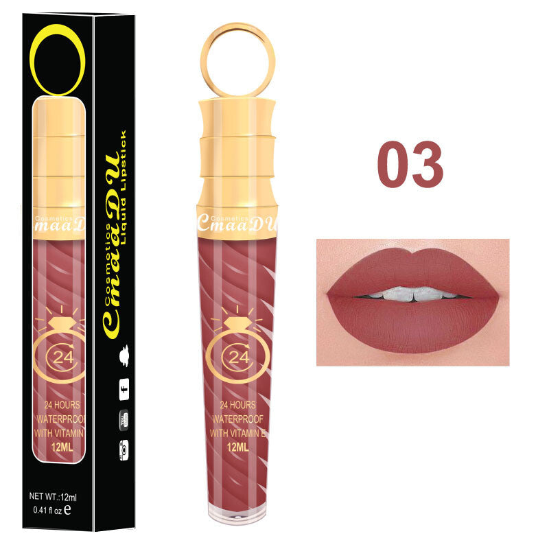 20 Colors 12ML Chili Lip Gloss - Matte/Shimmer, Waterproof, Twist Design