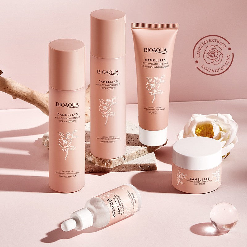 Camellia Antioxidant Skin Care Gift Set Hydrating Repair 5pcs Anti-Aging Product