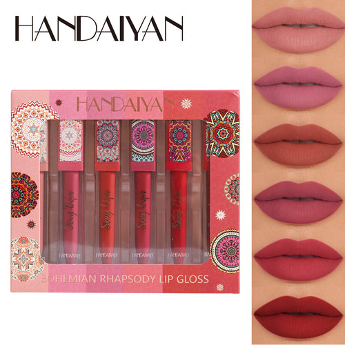 Bohemian Matte Liquid Lipstick Set - Velvet Long Lasting Non-Stick Lip Gloss