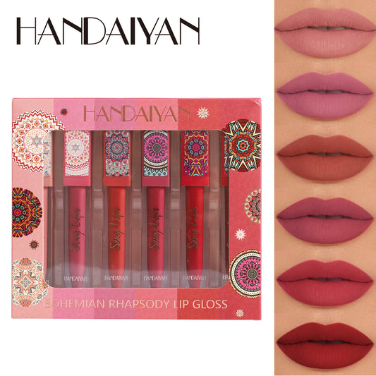 Bohemian Matte Liquid Lipstick Set - Velvet Long Lasting Non-Stick Lip Gloss
