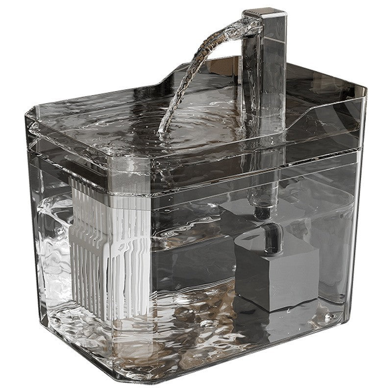 PetFlow Quiet Large Capacity Plastic Cat Dog Water Fountain Auto Cycle