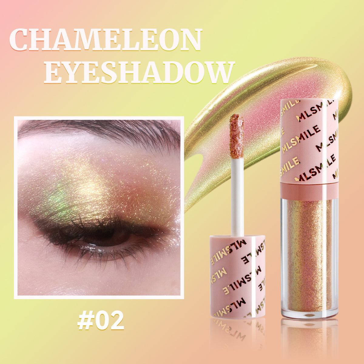 Chameleon Liquid Eyeshadow - Shimmer Metallic Shift, Iridescent Glitter Makeup