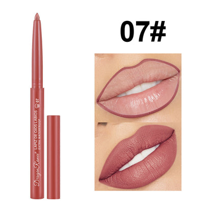 12 colors 1g Matte Lip Liner & Lipstick - Velvet Rosewood & Pink Waterproof
