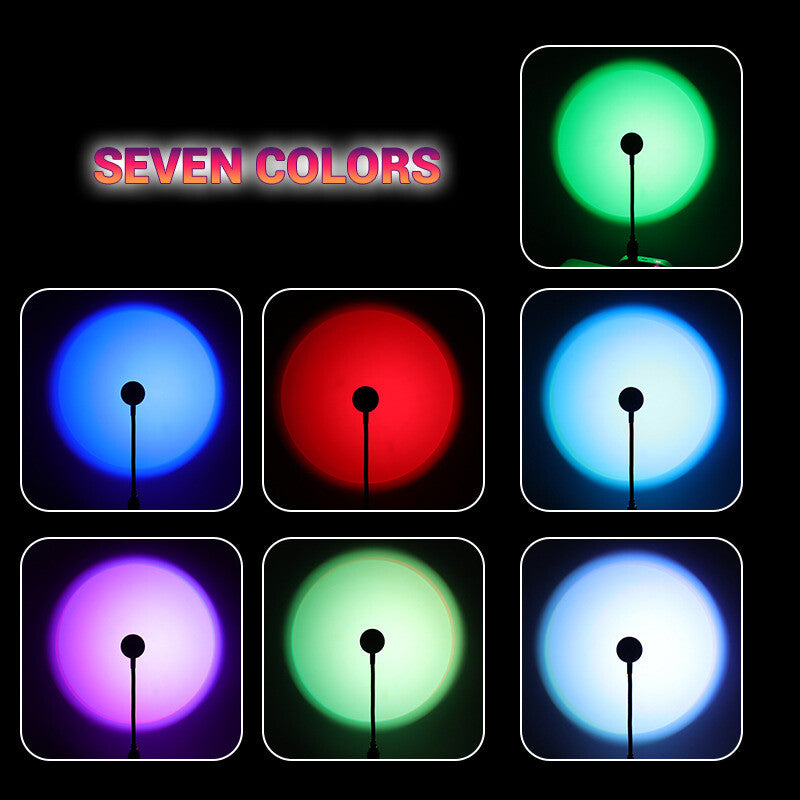 USB Sunset Atmosphere Light Rainbow Background Projection Decoration Twilight