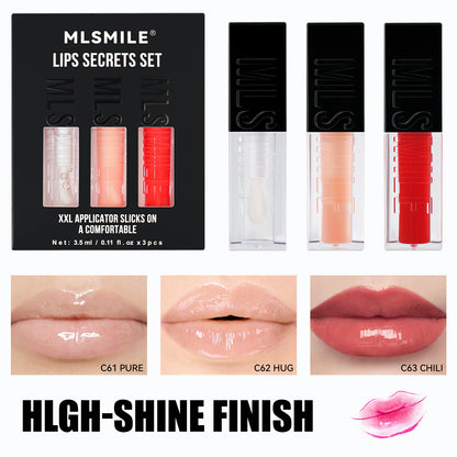 6 Colors Lip Gloss Set Mirror Glossy Hydrating Shiny Lip Oil Lip Balm Waterproof