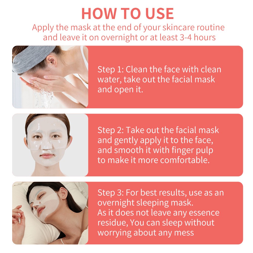 4pcs Collagen Gel Mask Set - Hydrating, Pore Minimizing, Split Design Skin Masks