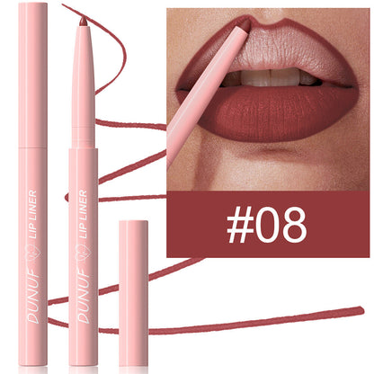 12 Colors Lip Liner Pencils - Velvet Matte Lipstick Beginner Friendly Waterproof