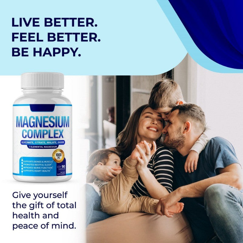 Magnesium Glycinate Capsules Stress Relief and Muscle Support Complex