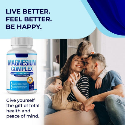 Magnesium Glycinate Capsules Stress Relief and Muscle Support Complex