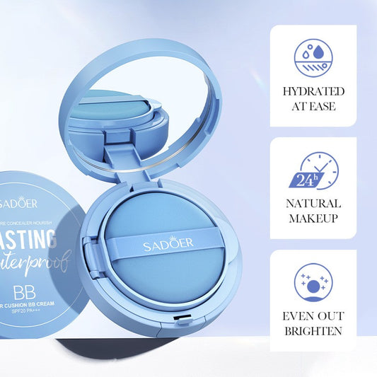 Korean Cushion BB Compact - Full Coverage Color Correcting, Pore Blurring Makeup