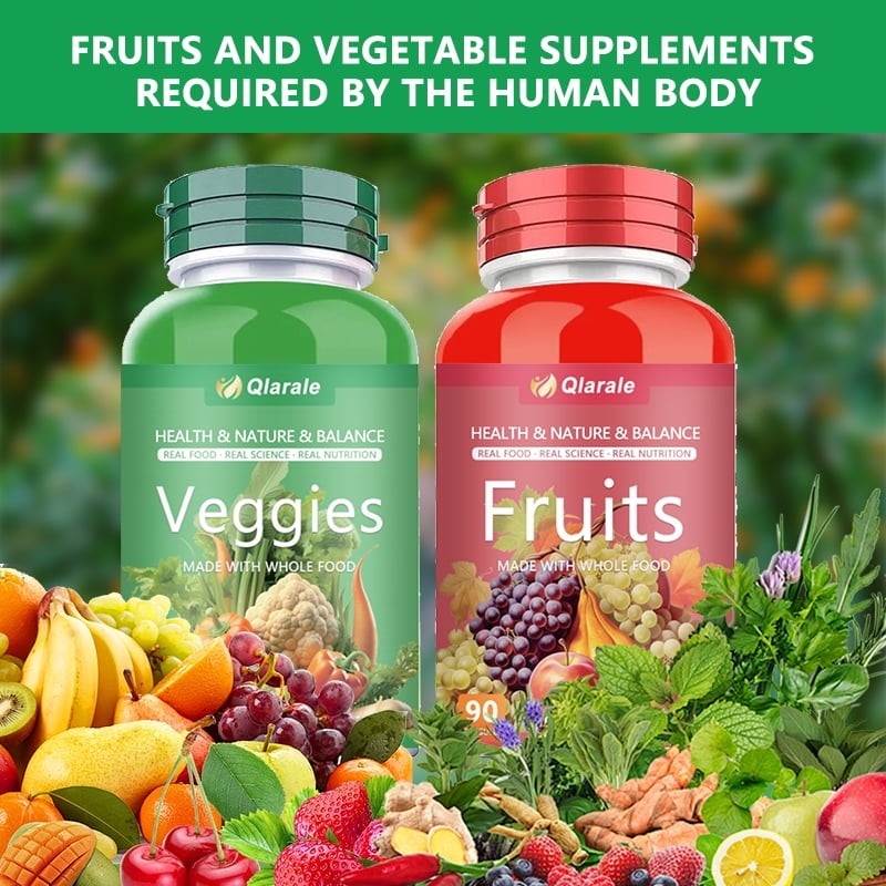 Sinpuyle Whole Food Fruits&Veggies Supplement combination-2 Bottles(90 Capsules)