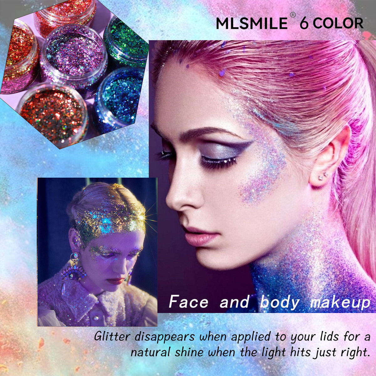 Chameleon Glitter Gel Eyeshadow Halloween Cosplay Face Body Makeup Eye shadow