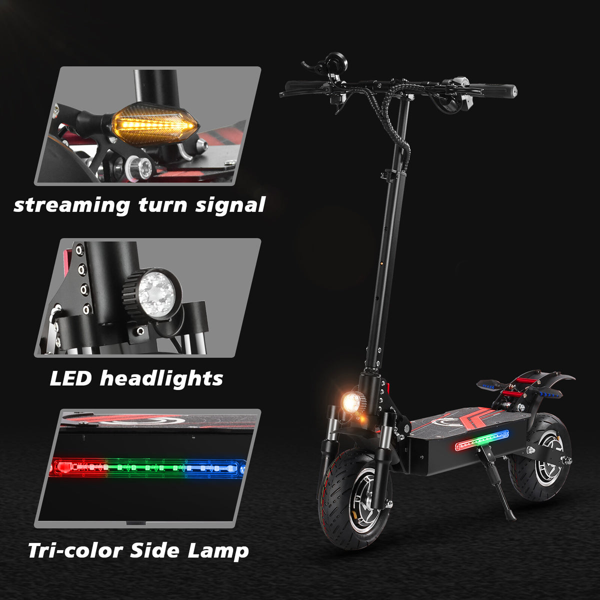 Off-road Electric Scooter Adult with Seat Dual Motor 60V 6000W 85km/h 11Inch