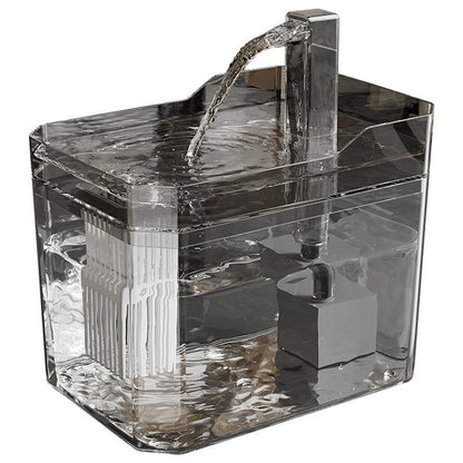 PetFlow Quiet Large Capacity Plastic Cat Dog Water Fountain Auto Cycle