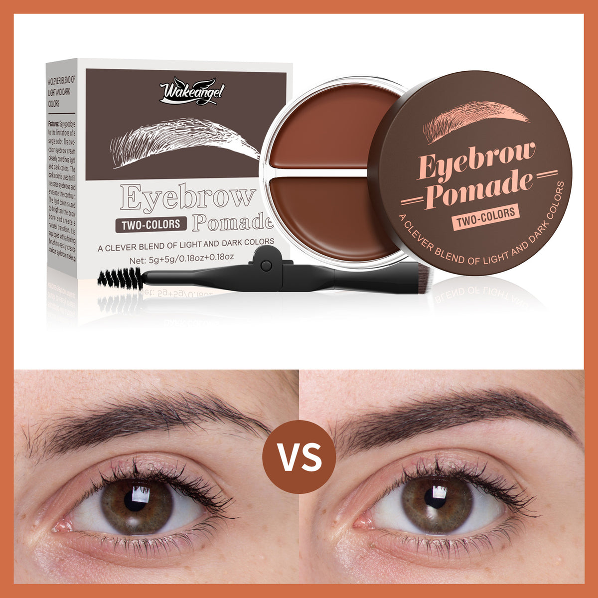 2-Tone 3D Brow Gel Eyebrow Mascara Natural Gradient Waterproof Smudge-Proof