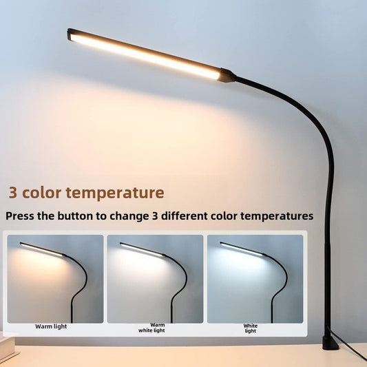 LED Table Lamp long arm gooseneck clip lamp office desk dormitory reading lamp