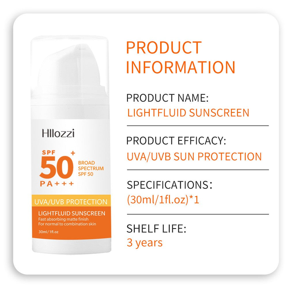 30ml SPF50+ PA+++ Face Body Sunscreen Hydrating Moisturizing