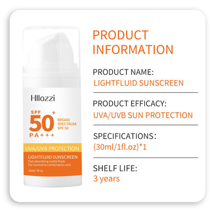 30ml SPF50+ PA+++ Face Body Sunscreen Hydrating Moisturizing