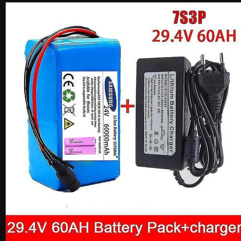 24V 60Ah 7S3P Li-ion Battery for E-Bike/Scooter/Balance Bike With BMS