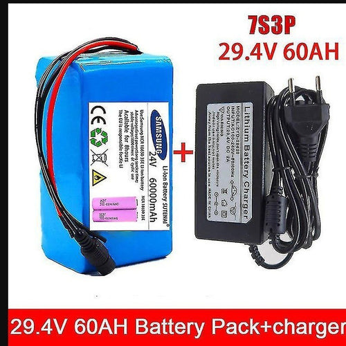 24V 60Ah 7S3P Li-ion Battery for E-Bike/Scooter/Balance Bike With BMS