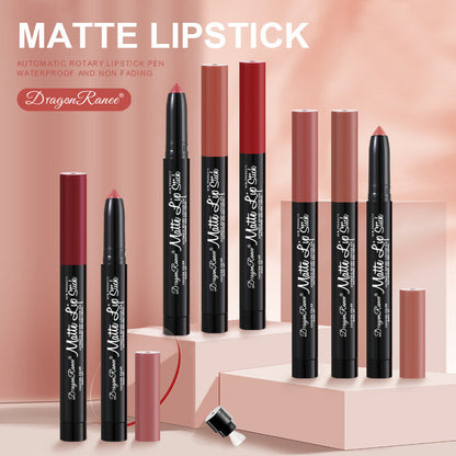 12 Colors 1.8g Auto Lip Liner & Matte Lipstick - Velvet Red & Rosewood