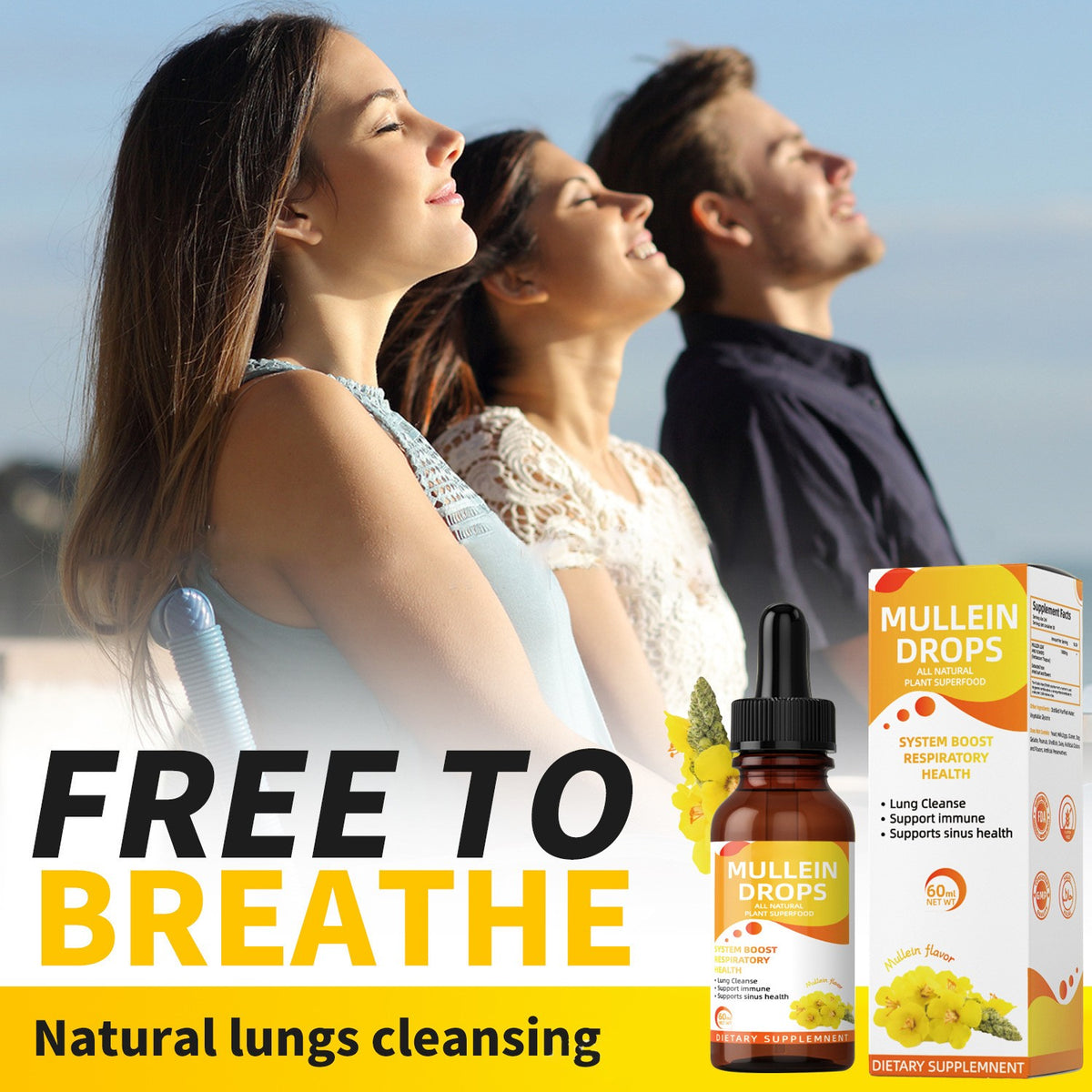 Mullein Drops for Lung Support and Respiratory Health 60ml